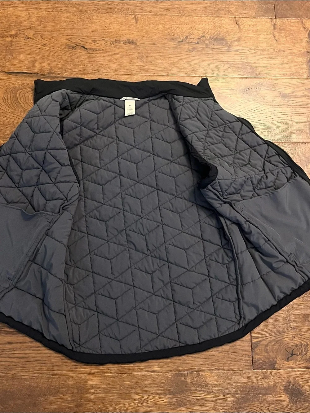 Duluth Trading II Womens Black Quilted Full Zip Vest inner outer Pockets XL fall